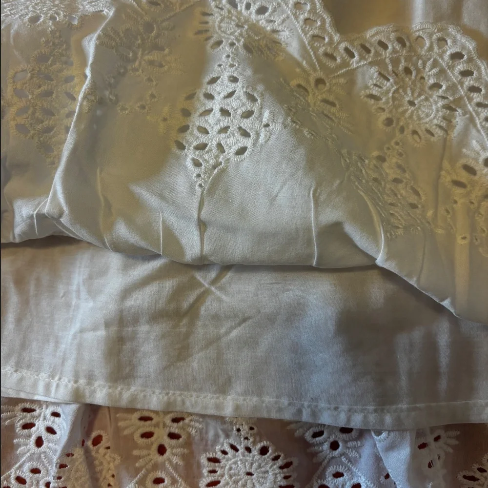 Only white boho broderie anglaise cotton mini skirt NWT - Picture 7 of 11